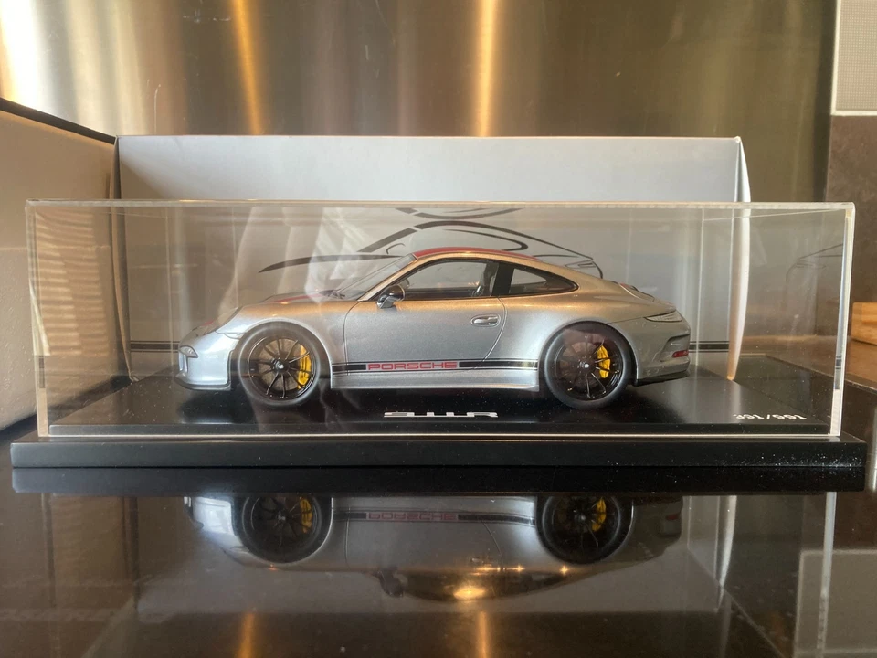 RARE PORSCHE 911 R TYPE 991 SILVER 391/991 1/18 SPARK - Photo 2/4
