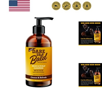 Dare 2B Bald Head & Scalp Cleanser | Bald Head Shampoo with Tea Tree Oil, Min...