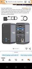 4URPC USB C Docking Station Dual Monitor HDMI VGA 7 USB Ethernet SD/TF Audio 65W
