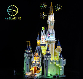 LED Light Kit for Disney Castle - Compatible with LEGO&reg; 71040 Set (Remote)