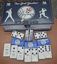 Jumbo Yankees Domino Doble Six With Lather Case New In The Box