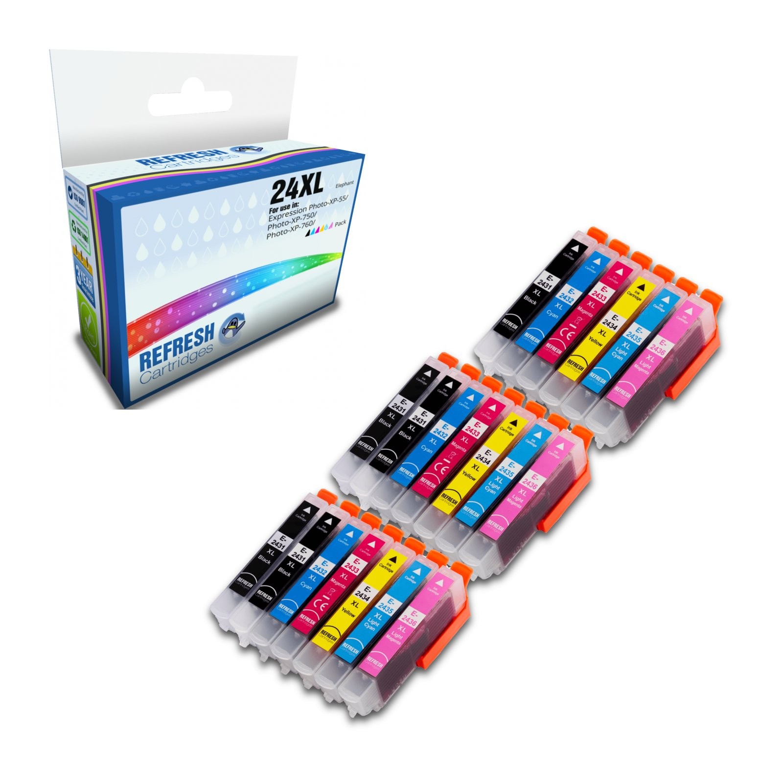 Refresh Cartridges Saver Pack 20x 24XL Ink Compatible With Epson Printers