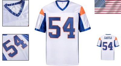 Men's Thad Castle Football Jersey 54 Mountain State Blue White S