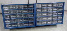 2 Raaco Metal Storage Organizer 25 Drawers Vintage  Parts Bin Cabinet