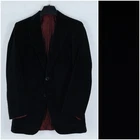 Mens Black Velvet Blazer 34S UK Size Soft Cotton Sport Coat Jacket