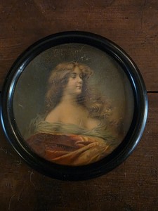 ***LOOK Early 1900s lithograph advertising Vienna art portrait/tray Idle Cigars