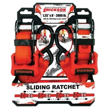 ERICKSON 31423 Tie Down Strap,S-Hook,Red 412A49