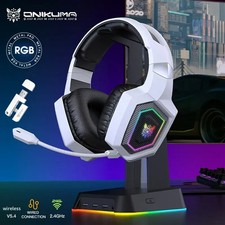 Casque Gamer Sans Fil – Son Surround 7.1, Éclairage RGB, Micro Détachable