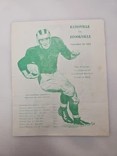 1954 Batesville Brookville Indiana Football Schedule Program Advertising 