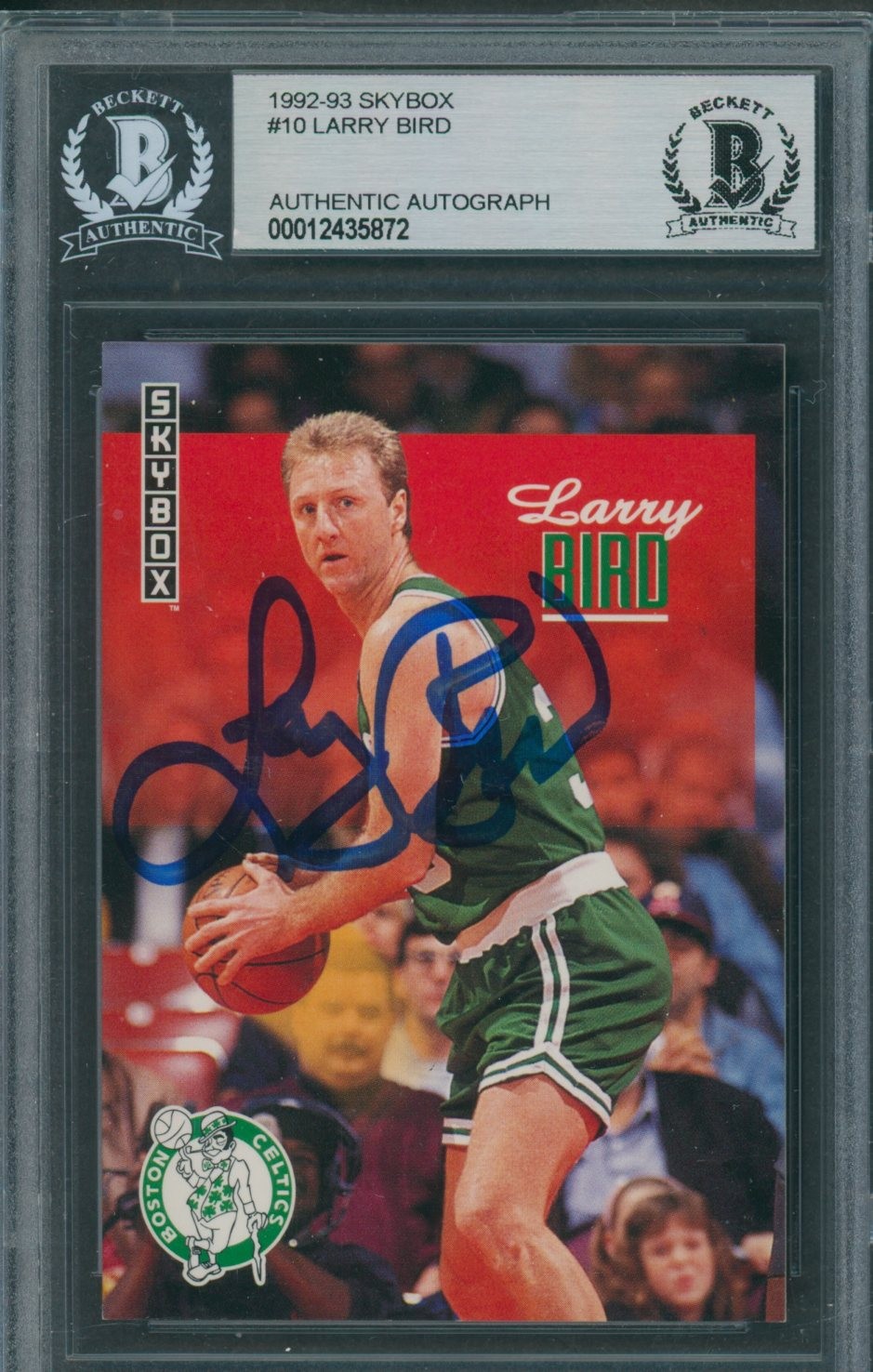 Larry Bird #10 Basketball Cards 1992 Skybox trading card — raw and PSA graded price guide