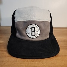 Brooklyn Nets NBA Mitchell Ness 5 Panel Gray Black Baseball Cap Hat Strapback