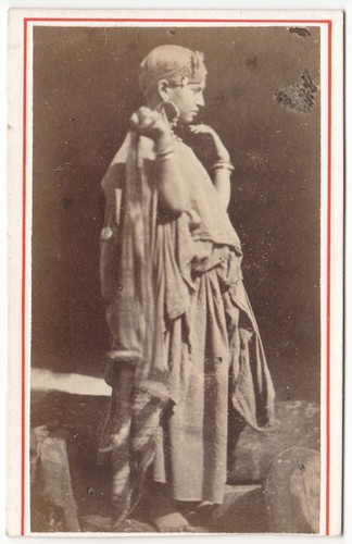 Jeune Fille Algérienne Assise, Alger 1865 – Photo CDV Originale, Tirage Albuminé