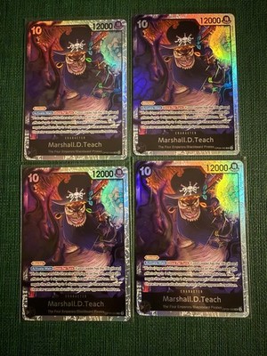One piece TCG Marshall D Teach  OP09-093 / PRB2 X4 Playset NM