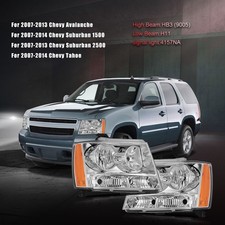 Headlamp For Chevy Suburban 2007-2014 Headlight Assembly Set Pair Replacement