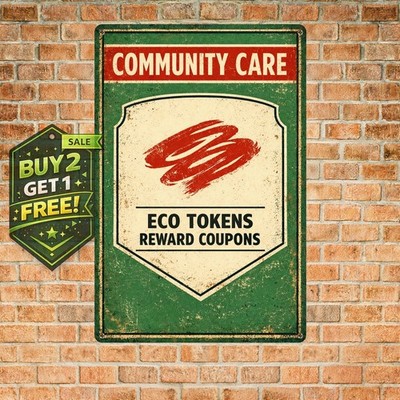 Green Seal We Give Rustic Wall Art Vintage Metal Tin Sign 8x12