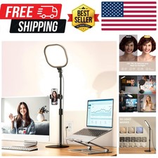 Video Conference Lighting for Zoom Meeting, Ring Light for Desk with Flexible...