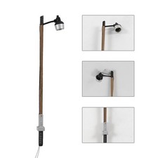 Evemodel 5pcs N Scale 1:160 Warm White LED Wood Lamps Street Lights LD26