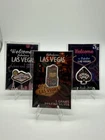 Set of 3 .999 Fine Silver  5 Grams Las Vegas Art Bars - Slot, Cards and Sign