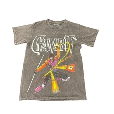 Marvel Gambit Tee Men's Size Small Faded Black Distressed X-Men Used