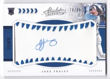 2020 Absolute Jake Fraley Auto #123 Rookie Baseball Material Signatures Blue /99