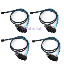 Mini-SAS HD to 4 SAS Forward Breakout Cable RAID SFF-8643 to SFF-8482 HDD Lot