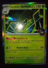 Pokemon Destined Rivals Team Rocket's Spidops Holo Card 20/182 (MINT-NEAR MINT)