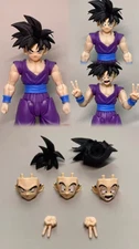 New AH Custom 1/12 Scale Kid shf Super Saiyan Gohan Black Hair Head Sculpt kit
