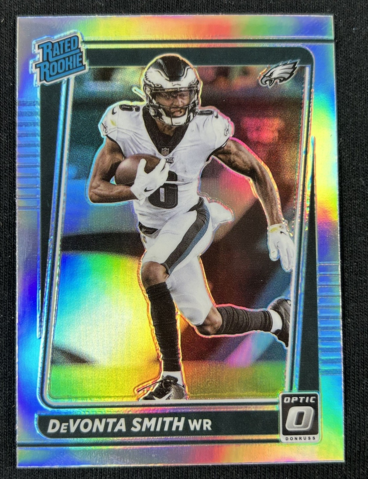 2021 Donruss Optic DeVonta Smith Holo Rookie Rated Rookie #205 Eagles