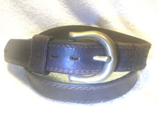 Australian Outback Collection Brown Leather Belt Gold Buckle Size 38" 1.5 W Good