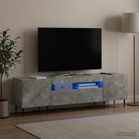 Led-Tv-Schrank Haarlem 153 X 35 X 43 Cm Betongrau Holzwerkstoff