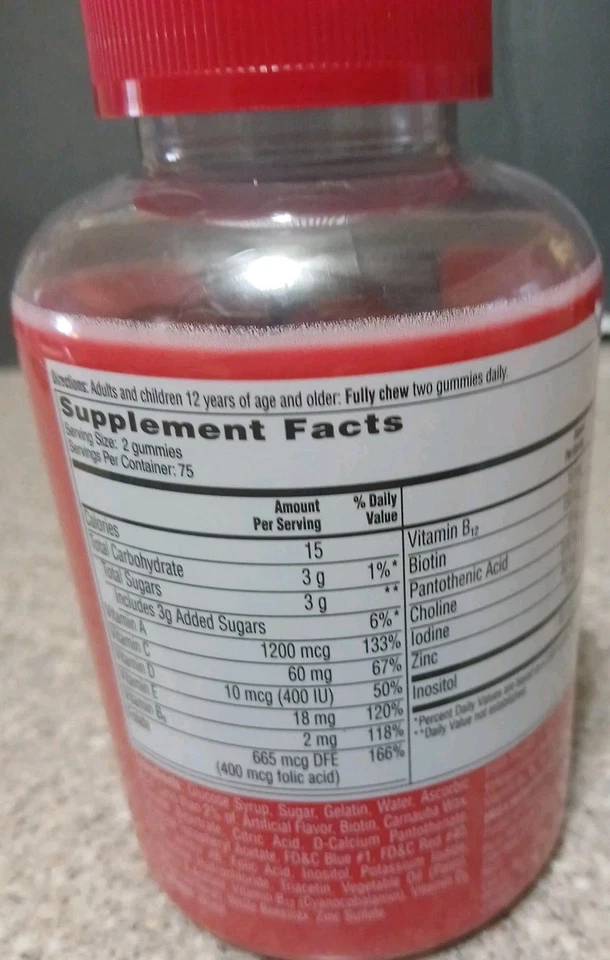 Gominolas multivitamínicas VitaCraves para adultos 150 cada una por una al día Foto 2 de 4