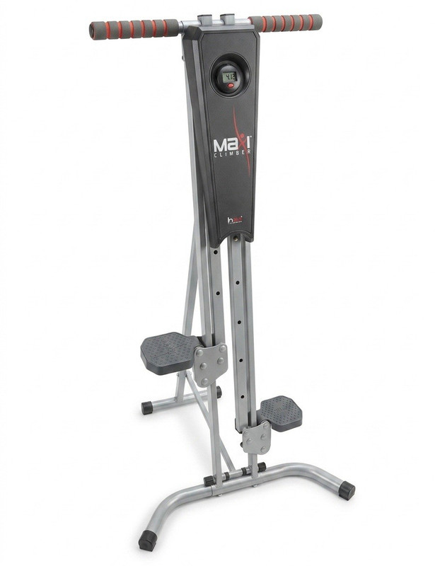 MaxiClimber Vertical Climber Machine Calorie Monitor Hydraulic 240 lb Max