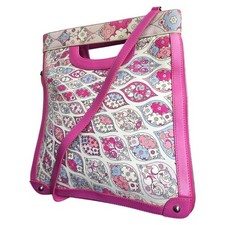 Emilio Pucci Floral Geometric 2Way Shoulder Handbag Tote Detachable Strap Bag