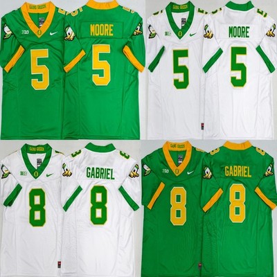 New Mens Dante Moore / Dillon Gabriel  Oregon Ducks All Stitched Jersey