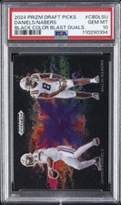 2024 PANINI PRIZM DRAFT PICKS BLACK COLOR BLAST DANIELS/NABERS ROOKIE RC PSA 10