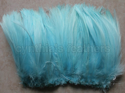 100+ (7.0g, 1/4Oz) Aqua Blue 5-7'' Hackle Rooster COQUE Feathers for crafting