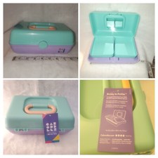 Caboodles Retro   Pretty in Petite Hard Travel Makeup Case Mirror  Storage NWT