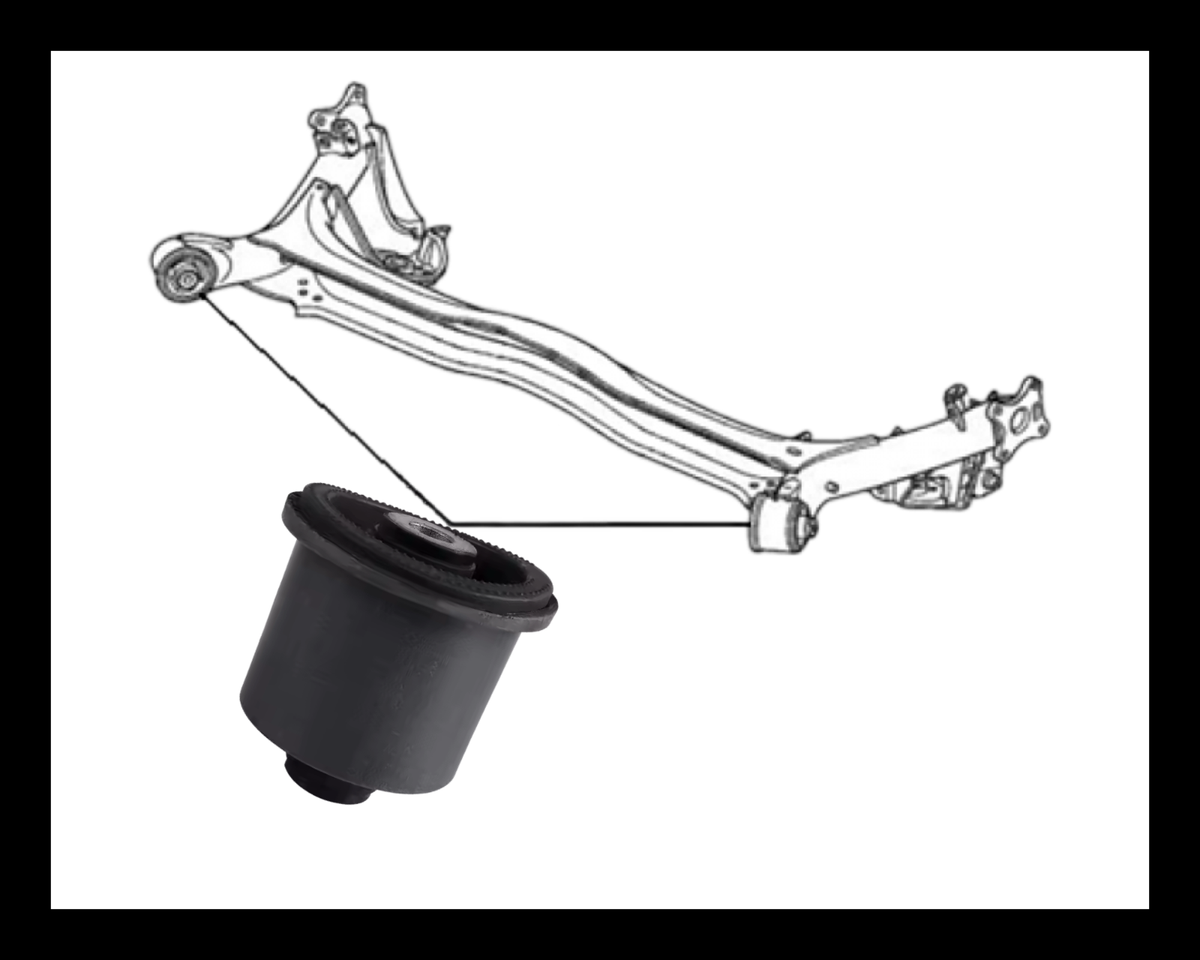 2 Rear Axle Beam Bushing FOR 2009-2012 Honda Jazz 1.2L 1.3L 2009