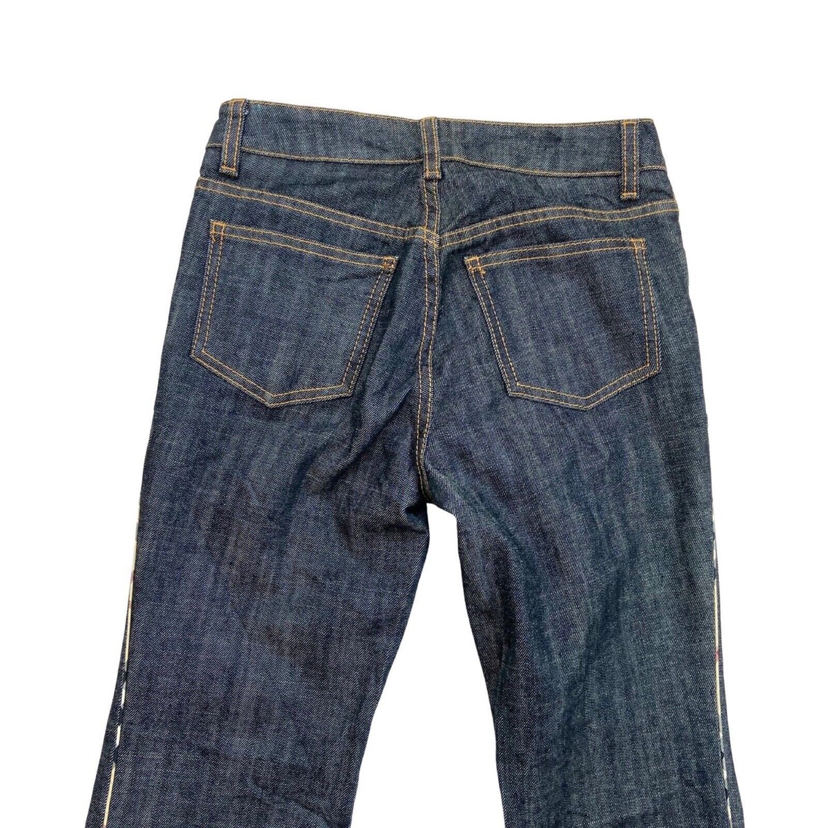 vintage Burberry ストレートデニム ノバチェック柄裏地 y2k Vintage Y2K Dark Wash Blue Denim Burberry Bootcut Nova Check