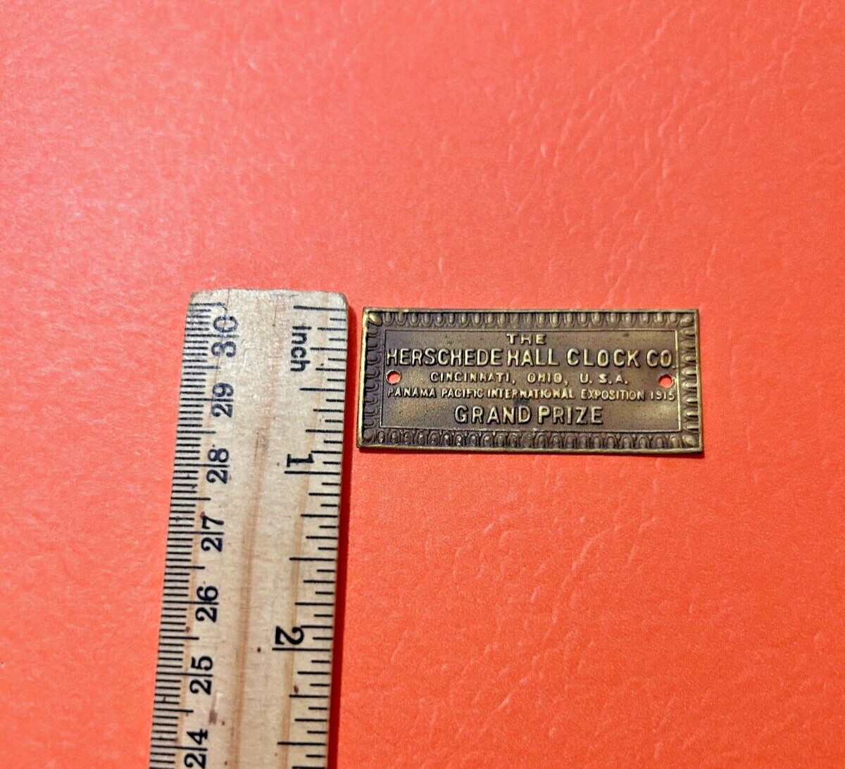 Grandfather Clock Parts- Herschede Plate.