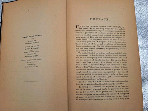 Olmsted's College Philosophy Antique Vtg Book Denison Olmsted, 1895 K - Picture 5 of 11