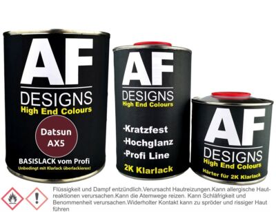 Autolack für Datsun AX5 Wine Red Perl Metallic 1,25L Klarlack Set
