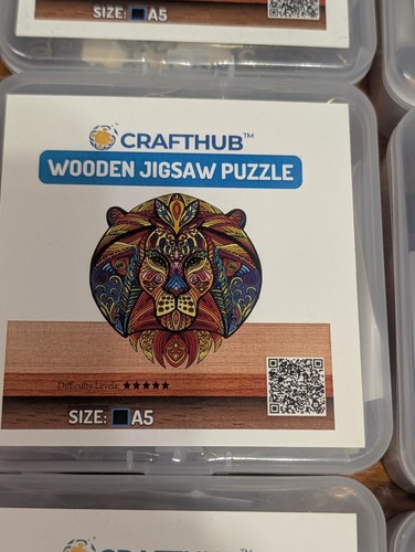 16 lot Crafthub Wooden Jigsaw Puzzle Size A5 New box2 - Picture 8 of 17