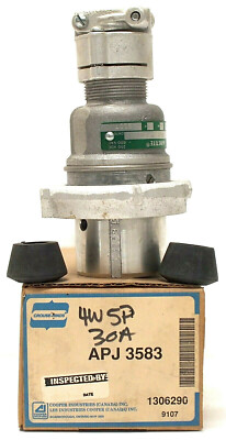 CROUSE-HINDS APJ3583 *NEW* ARKTITE PLUG RECEPTACLE 30A 600V 4W 5P (17A2)
