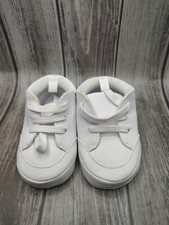 Trimfoot Baby Deer Unisex Kids White Leather Lace Up Walking Stage Shoes Size 3