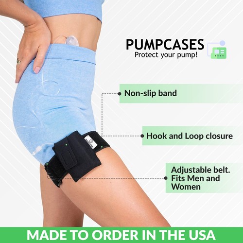 Pumpcases combatible w/ Tandem Mobi Black Insulin Pump Case with Adjustable Belt - Picture 24 of 61