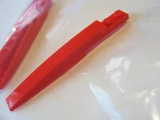 Lego Lot of 3 Red 1x10 Curved With 1x2 End Plate, Brick, 13731  (028-201)