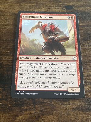 Emberhorn Minotaur 130/269 Amonkhet Magic The Gathering MTG B10701*
