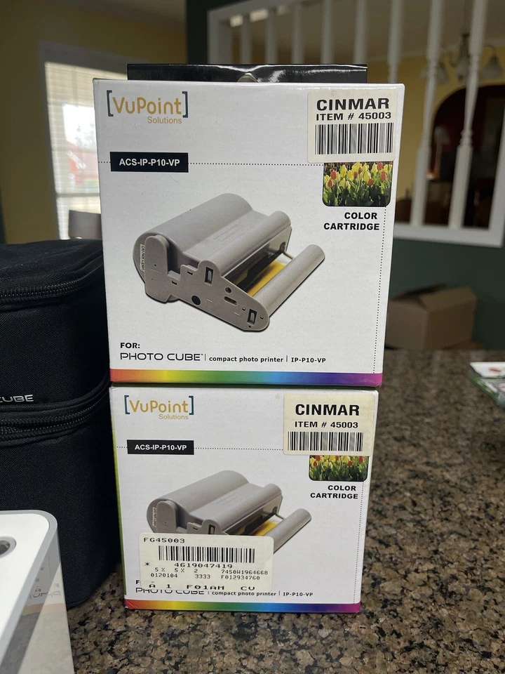 VuPoint Solutions Color Photo Cube Printer IP-P10-VP, Case, 2 Cartridges Bundle - Image 2 of 4