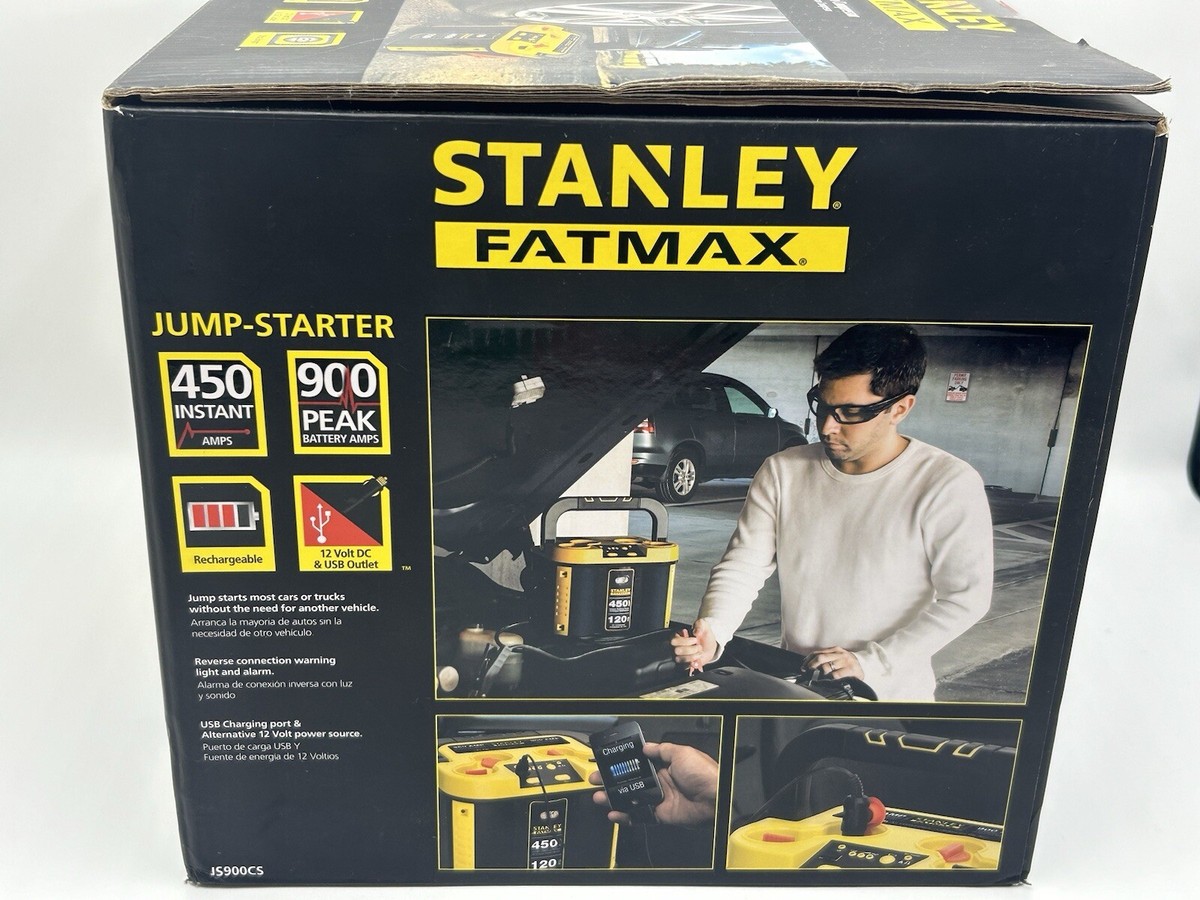 Stanley Jump Starter Car Battery Charger 120 PSI 900/450 Amp With